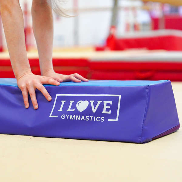 I Love Gymnastics Foldable Balance Beam | Purple & Blue