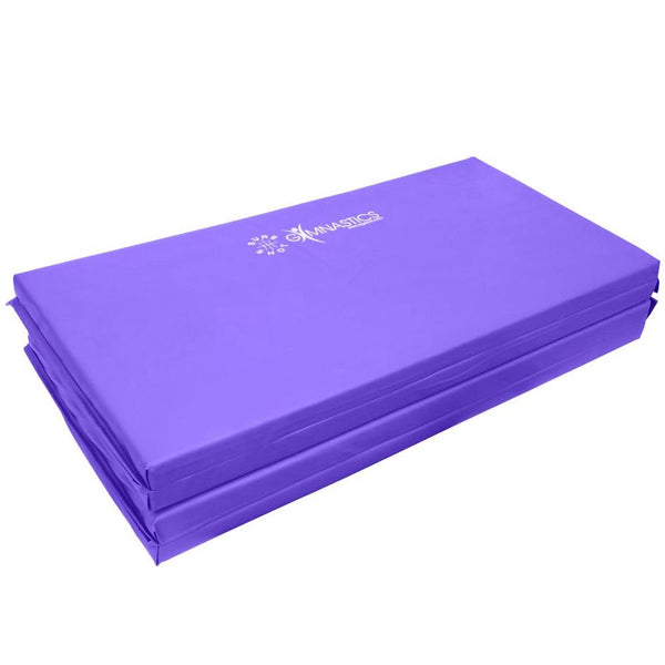 Sure Shot Foldable Gymnastics Mat (Purple) | Folded in horizontal position