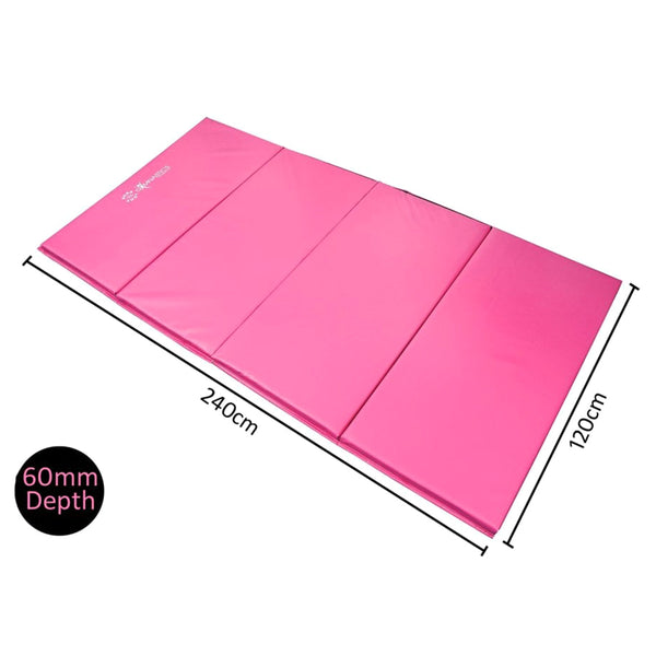 Sure Shot Foldable Double Gymnastics Mat | Pink 60mm Image McSport Ireland