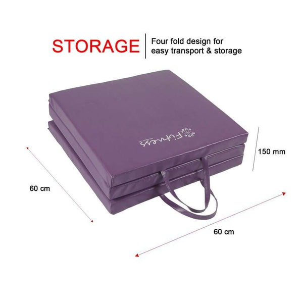 Fitness Tri-Fold Mat | Purple 6' x 2' x 50MM Image McSport Ireland