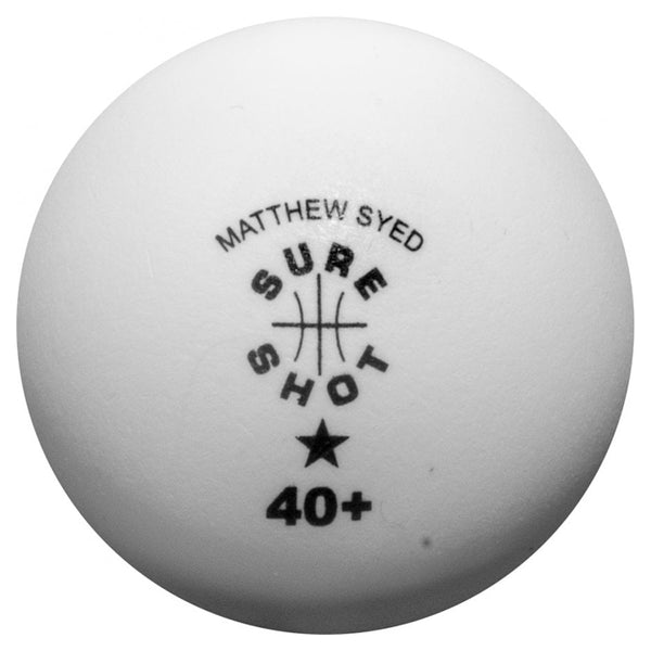 Sure Shot Matthew Syed Table Tennis Balls | 72 Balls Image McSport Ireland