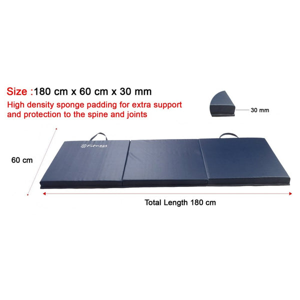 Sure Shot 6' x 2' Tri-Fold Mat - 30mm | Navy Image McSport Ireland