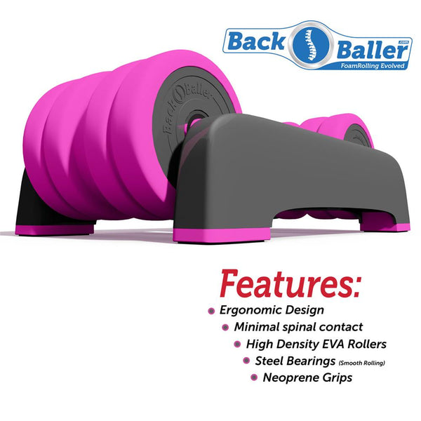 BackBaller Double Foam Roller | Pink Image McSport Ireland