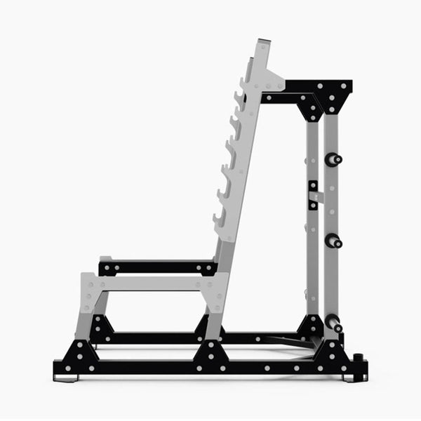 Exigo-E80-Elite-Squat-Rack-Silver-Side