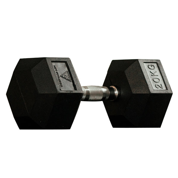 Hit Fitness Hex Dumbbell - 20Kg - Rubber