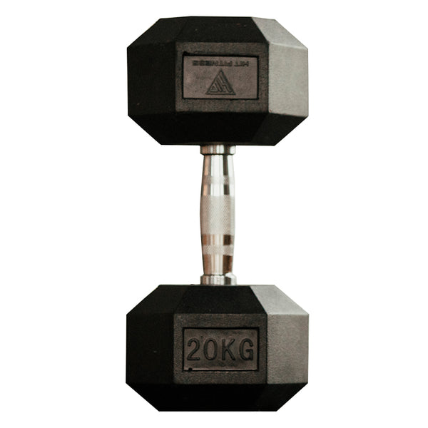 Hit Fitness Hex Dumbbell - 20Kg - Rubber