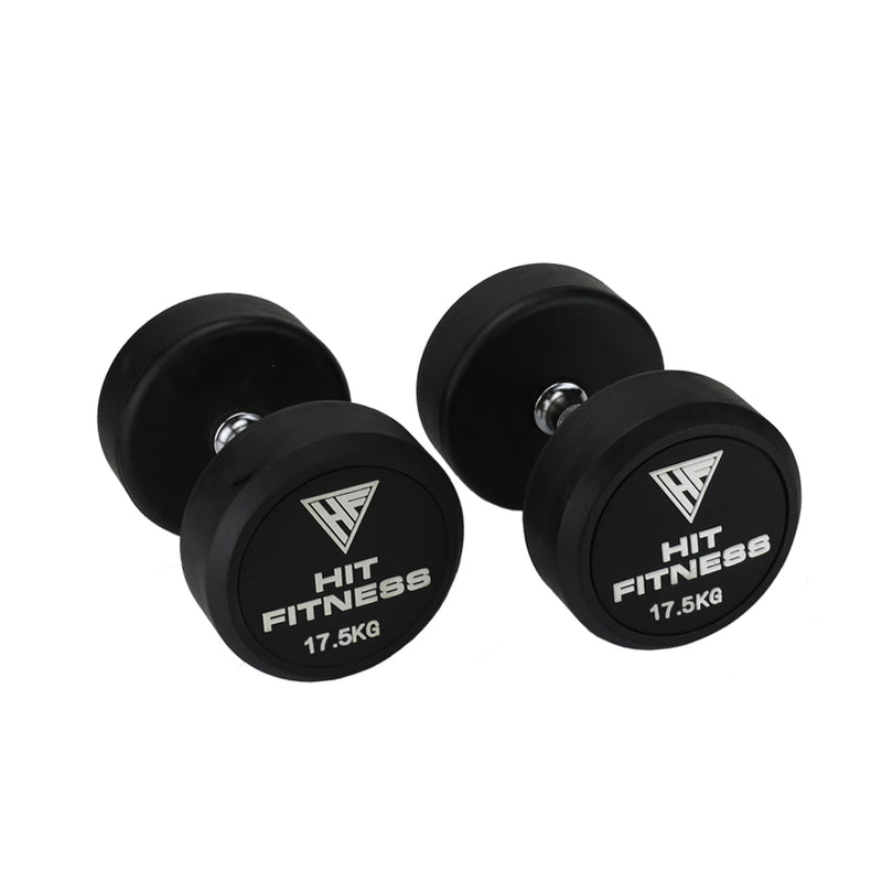 HIT FITNESS Round Rubber Dumbbells 17.5kg McSport Ireland