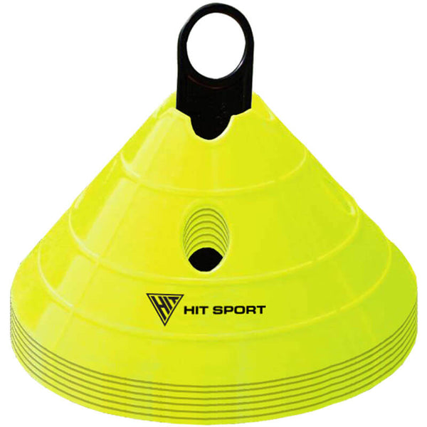 Hit Sport Speed Agility Kit - Hit Sport Yellow Saucer Cone Set | 20 Cones