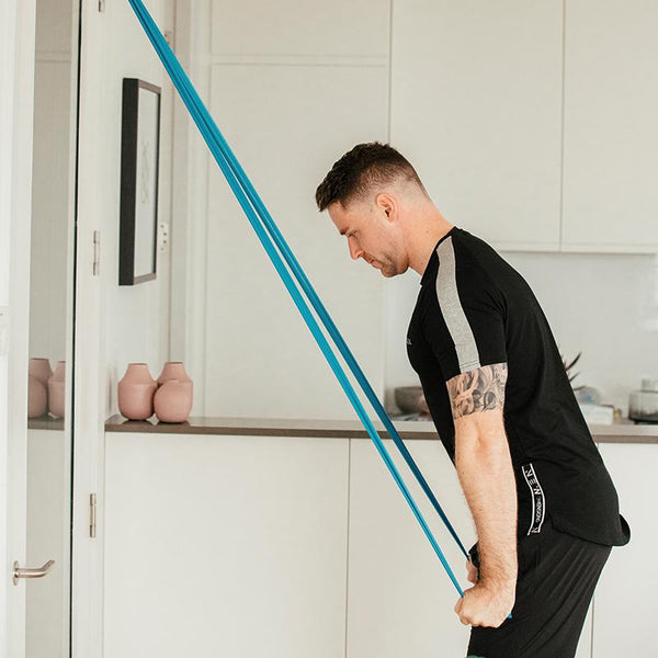 HIT FITNESS Resistance Bands Pack and Door Anchor - Triceps Pull Down