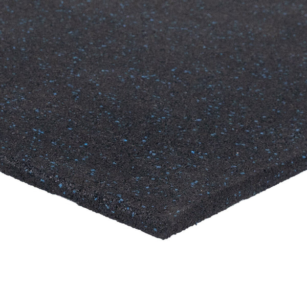 Hit Fitness Gym Flooring (15mm | Black & Blue Fleck) - Corner