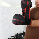 Hit Boxing Kaos PU Boxing Gloves (Black & Red) - Shauna Bannon