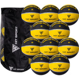 Hit Sport Dribble Basketball (10 Pack with Carry Bag) | Size 6 (Yellow)