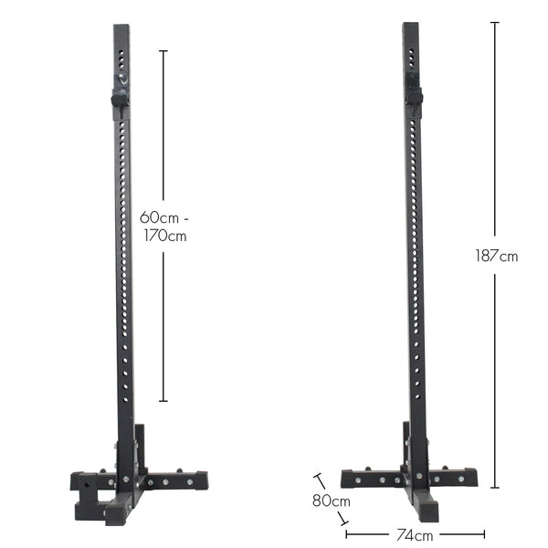 Hit Fitness Commercial Squat Stands (Pair) - Dimensions
