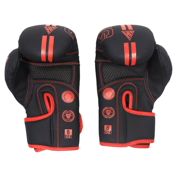 Hit Fitness Kaos Boxing Gloves (Black & Red)