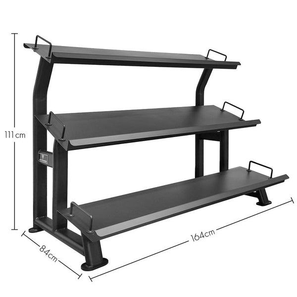 Hit Fitness Premium Dumbbell Rack | 3 Tier (Dimensions)