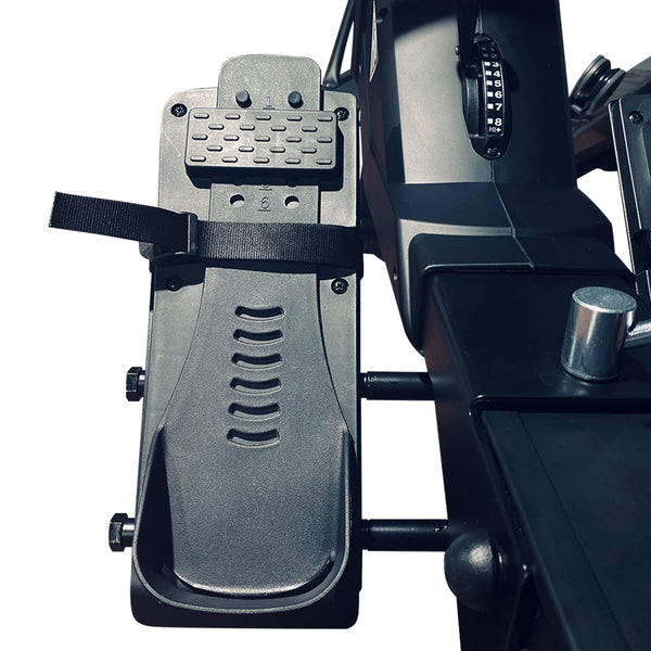 Close Up Of One Pedal On Hit Fitness Rowing Machine