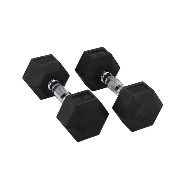 Hit Fitness Rubber Hex Dumbbells | 9kg Image McSport Ireland