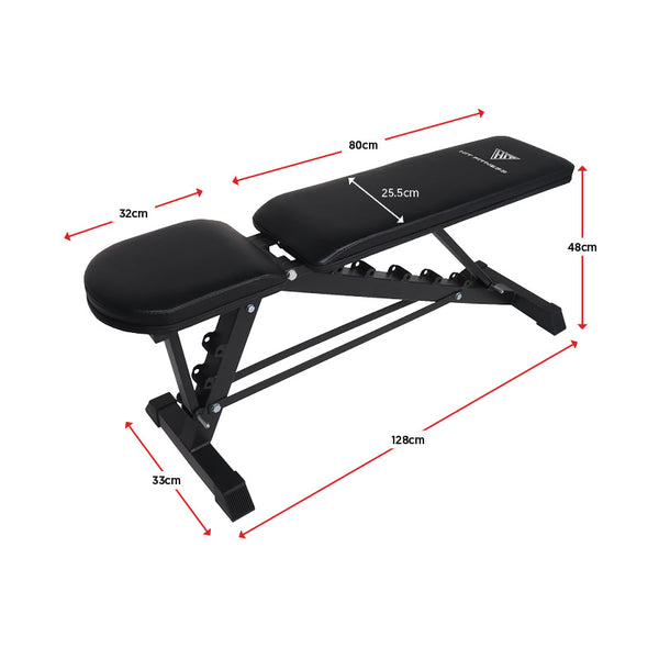 Hit Fitness SB30 Home Weight Bench - Dimensions