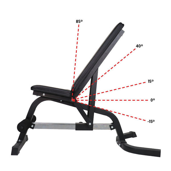 Hit Fitness Athletic Pack Plus 120kg | Rack - Bench - Black Bumper Plates - Bench Angles