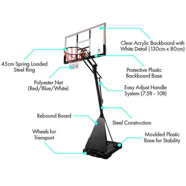 Hit Sport 10ft Gametime Premium Adjustable Basketball Unit | Series 4Hit Sport 10ft Gametime Premium Adjustable Basketball Unit | Series 4