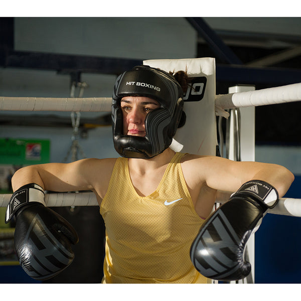 Female boxer training with a Hit Boxing Headguard