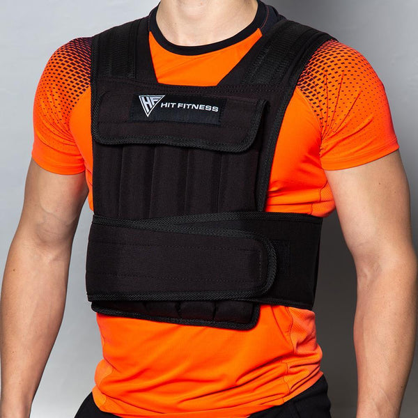 Man Wearing a Weighted Vest