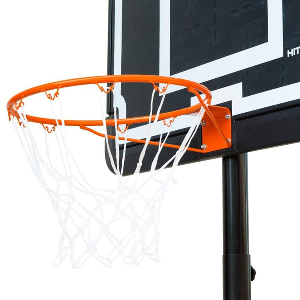 Hit Sport Portable Adjustable Basketball Unit - Close up of the Backboard and ring