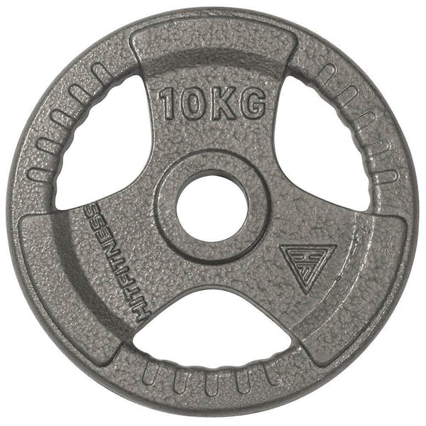 Hit Fitness 100kg Cast Iron Tri-Grip Weight Plate Set