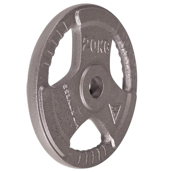 Olympic Cast Iron Tri-Grip Disc | 20kg Image McSport Ireland