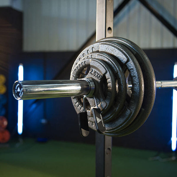 Olympic Cast Iron Tri-Grip Disc | 2.5kg - Plate on bar