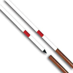 Centurion Spring Loaded Corner Pole | White Pole Brown Socket Image McSport Ireland