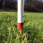 Centurion Spring Loaded Corner Pole | White Pole Brown Socket Image McSport Ireland