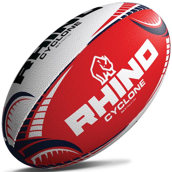 Rhino Cyclone Training Rugby Ball | Red Image McSport Ireland
