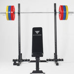 Split Squat Stands with weight plates
