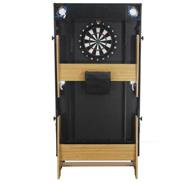 Riley 6ft Folding Pool Table with Table Tennis Top in Blue seen from below