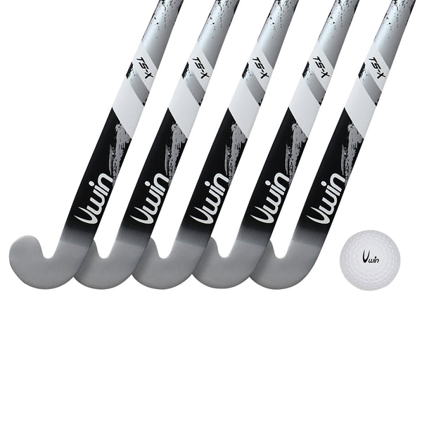 Uwin TS-X Hockey Stick | Metallic Silver/Black 34" Image McSport Ireland
