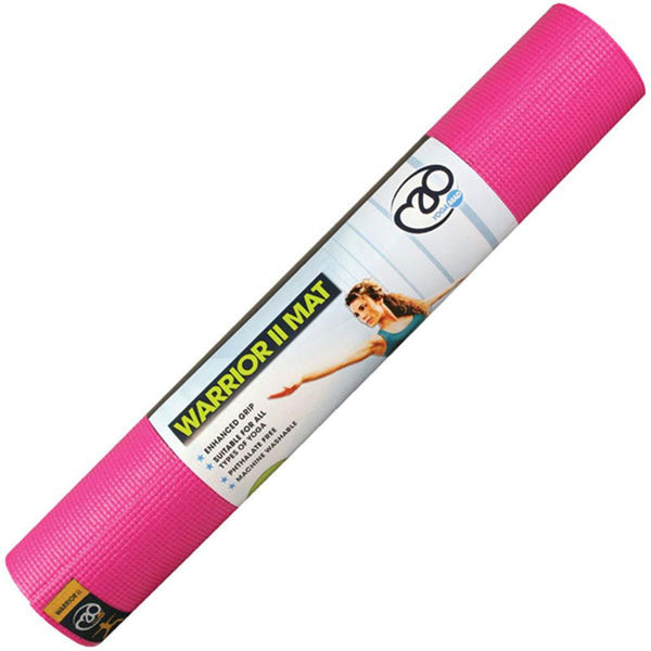 Fitness Mad Warrior II Yoga Mat | 4mm in pink