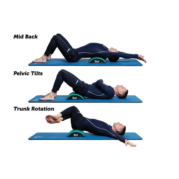 Example of three exercises for The Hog Back Stretcher